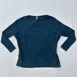 Lululemon Back In Action Long Sleeve Shirt Women's 6 Splatter Dye Black Stretch